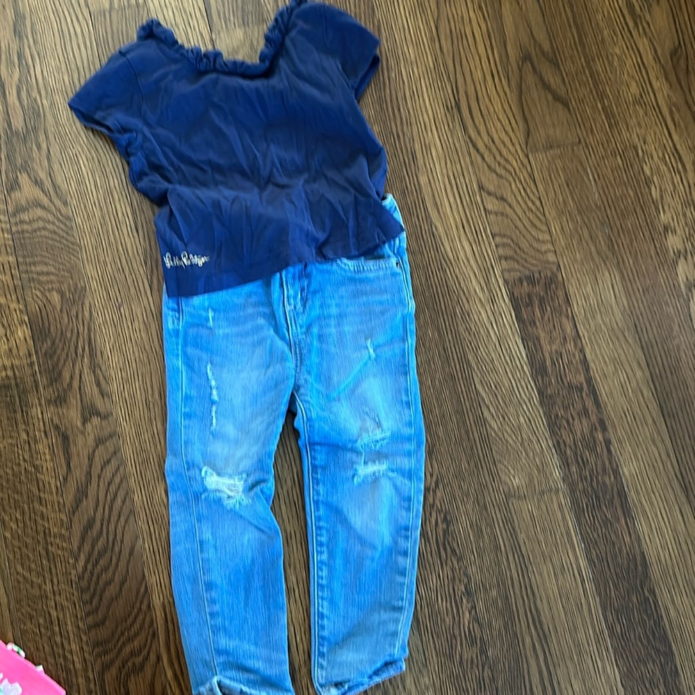 AG jeans with Lilly Pulitzer T-shirt